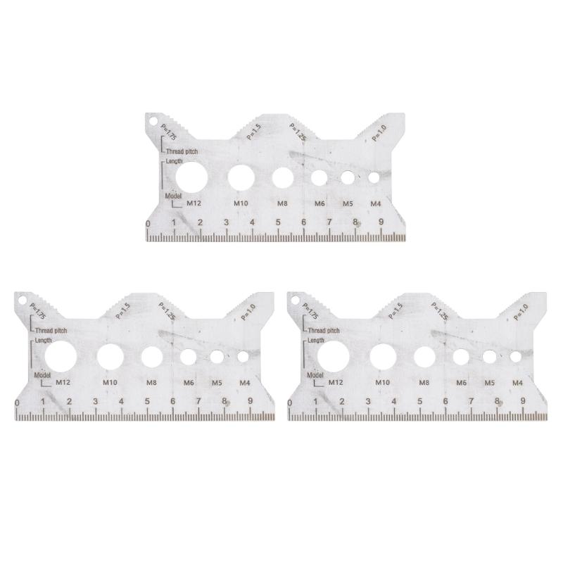 Многофункциональный прецизионный инструмент для измерения резьбы с двуязычной маркировкой, конструкция из коррозионностойкой нержавеющей стали