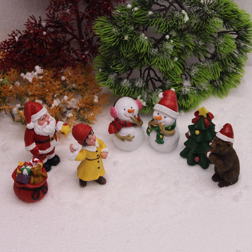 Garden Decor Xmas Tree Desktop Ornament Micro Landscape Christmas Miniatures Figurines Doll House