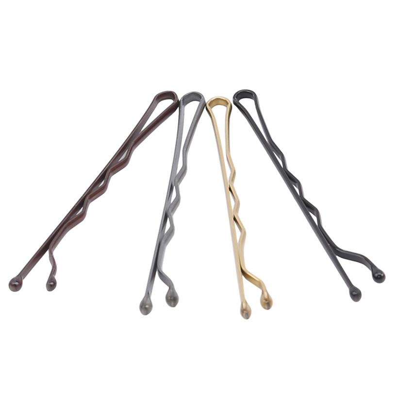 Аксессуары Минималистичные женские заколки из металла, 100 шт./компл., зажимы для девочек, волнистые невидимые заколки для волос
