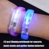 12pcs Light Up Party Bracelets Acrylic LED Wristbands For Kids Adults Concerts Festivals Nighttime Activities Multicolored Glowing Effect