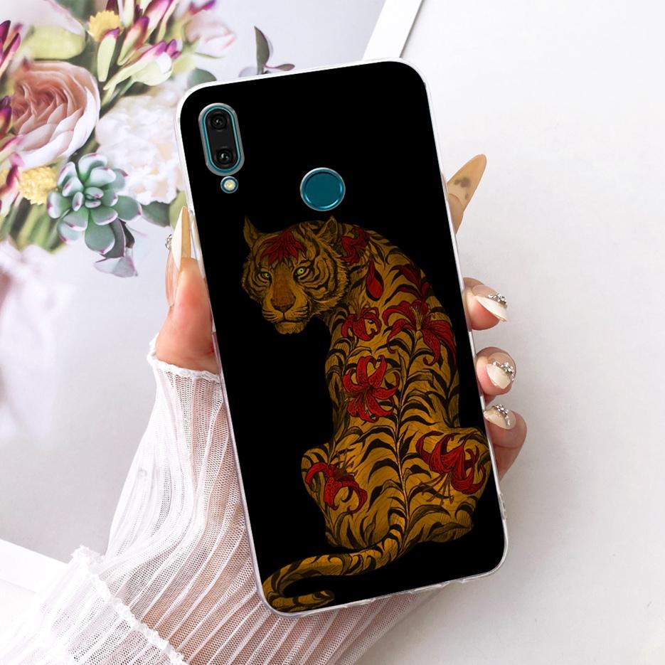 For Huawei Y9 2019 Case JKM-LX1 JKM-LX2 New Flowers Butterfly Painted Cover Soft Silicone Case For Huawei Y9s Y 9 s Y9 2019 Bags