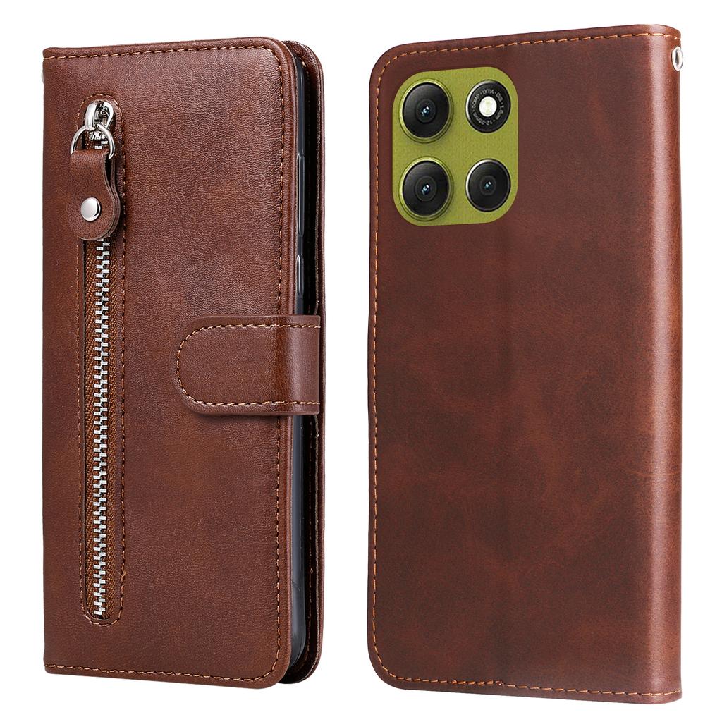 For Motorola Moto G86 Power 5G/G86 5G PU Leather Cases with Zipper Pocket Wallet Phone Cover Stand
