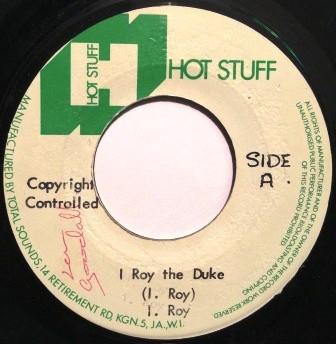 7inch Record IROY TOMMY MCCOOK I Roy The Duke NONE Hot Stuff Jamaica Reggae Ska Dub Used