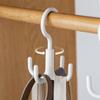 1PC/2PCS Multi-Function Rotatable Multi-Hook Hook 360 Degree Rotating Cabinet Wardrobe 4 Crochet Hanger Bearing Strong