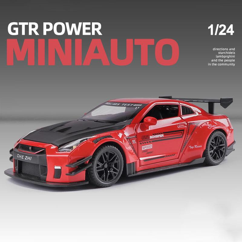 1/24 NISSAN Skyline Are GTR R35 Wide Body Race Alloy Car Model Diecasts Vehicles Refit Racing Toy Cars Детские игрушки Детские игрушки для мальчиков