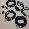Elegant Chinese Style Black Beaded Bracelet For Women Perfect For Gifting