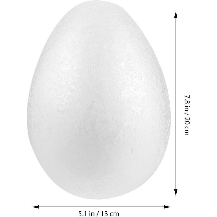 GANAZONO Пасхальные яйца 2 шт. Белые поделочные яйца Гладкие Пасхальные поделочные пенопластовые яйца Пенопластовые шарики для Весенней Пасхальной Рождественской DIY-декорации 20 см Детские уличные игрушки