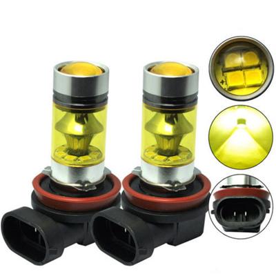 2 шт. DC12V LED H11/H8 4300K Желтый 100Вт 1000Лм Автомобильные Грузовые Противотуманные Фары