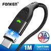 USB-кабель Fonken Micro Магнитный Магнит USB Type C Зарядный кабель для телефона 3A Быстрая зарядка для мобильного телефона Для iPhone