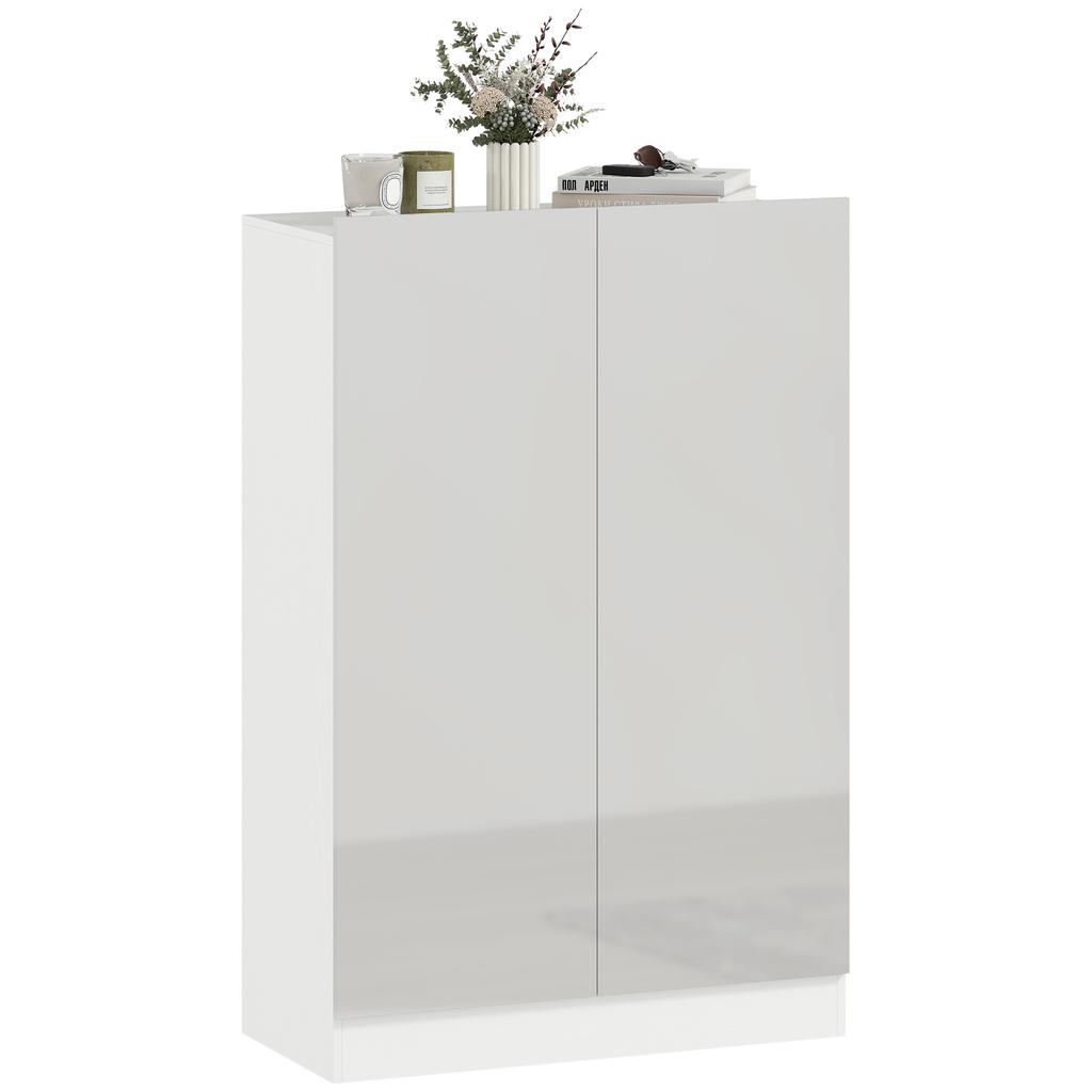 5-Tier Shoe Cabinet for 20 Pairs of Shoes, Adjustable Shelves, for Entryway, Hallway, Wood, White