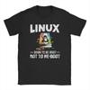 Linux Operating System Tux Penguin T-Shirts for Men Unique Cotton Tee Shirt Round Collar Short Sleeve T Shirts Summer Clothing