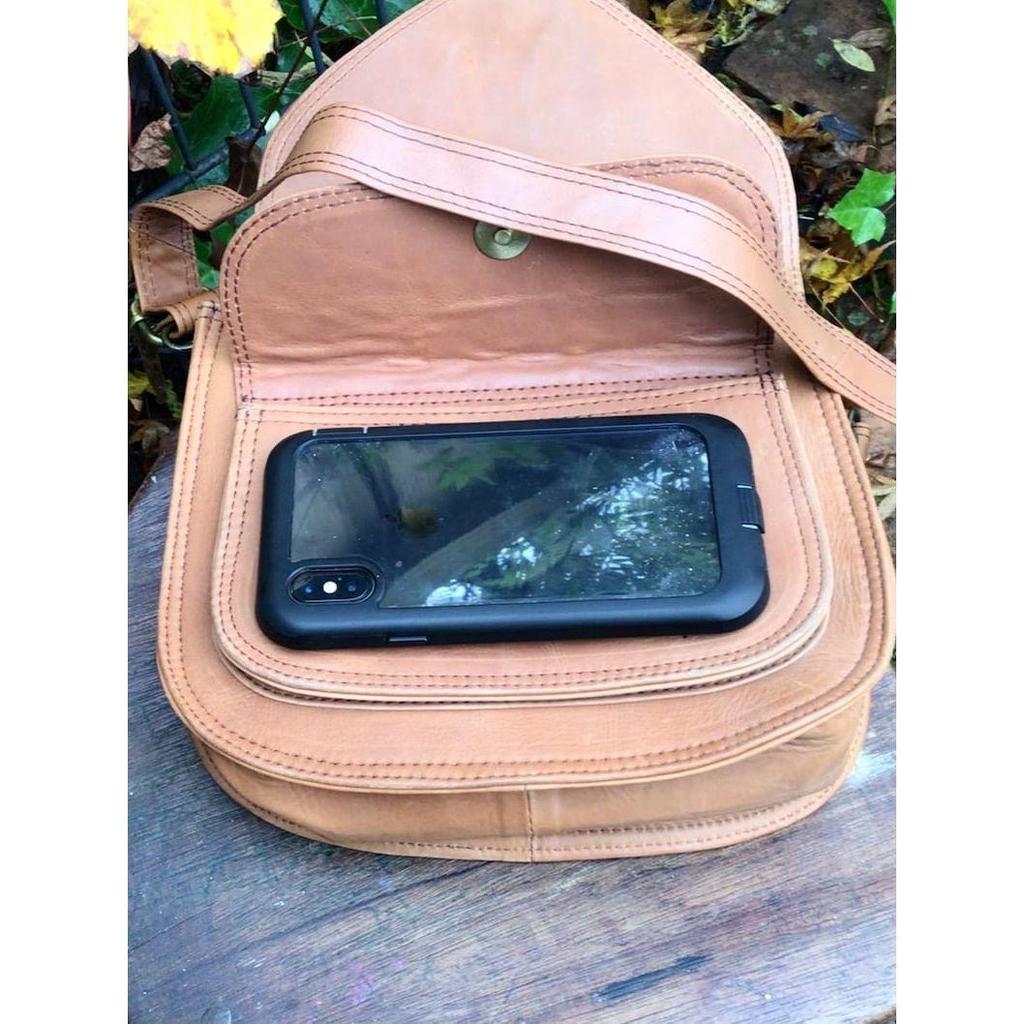 Маленькая седельная сумка, сумка через плечо из кожи буйвола, седельная сумка в стиле ретро, сумочка через плечо, изготовленная с соблюдением этических норм, традиционная коричневая кожаная сумка, отвечающая принципам справедливой торговли.