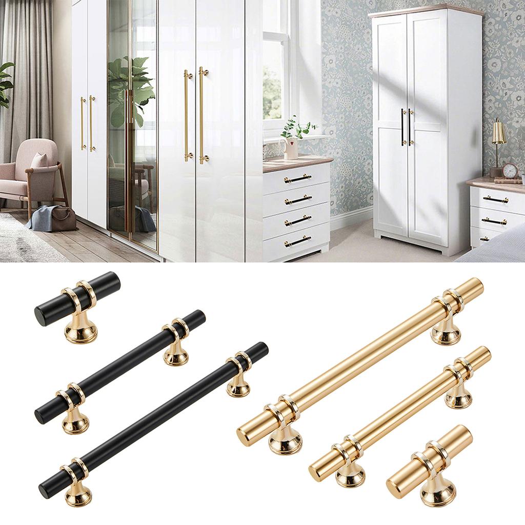 2 шт./набор Стильные ручки-скобы для шкафов и мебели Модные функциональные Т-образные ручки для ящиков для кухни и ванной