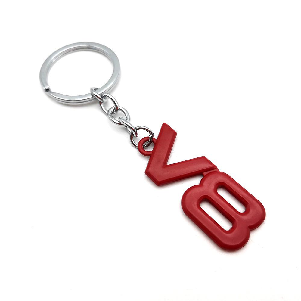 3D Metal V8 Logo Style Car Keychain Keyring Key Chain Ring Holder for Ford Jeep Dodge Toyota 4Runner LAND CRUISER Chevrolet