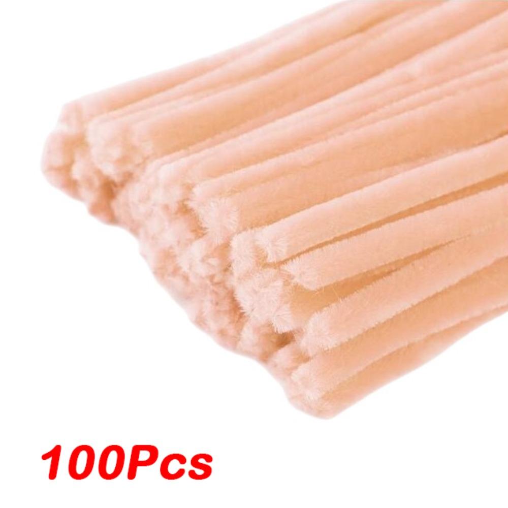100/300/400Pcs Flexible Wire Pipe Cleaners Bendable Plush Sticks for Artificial Flower Making