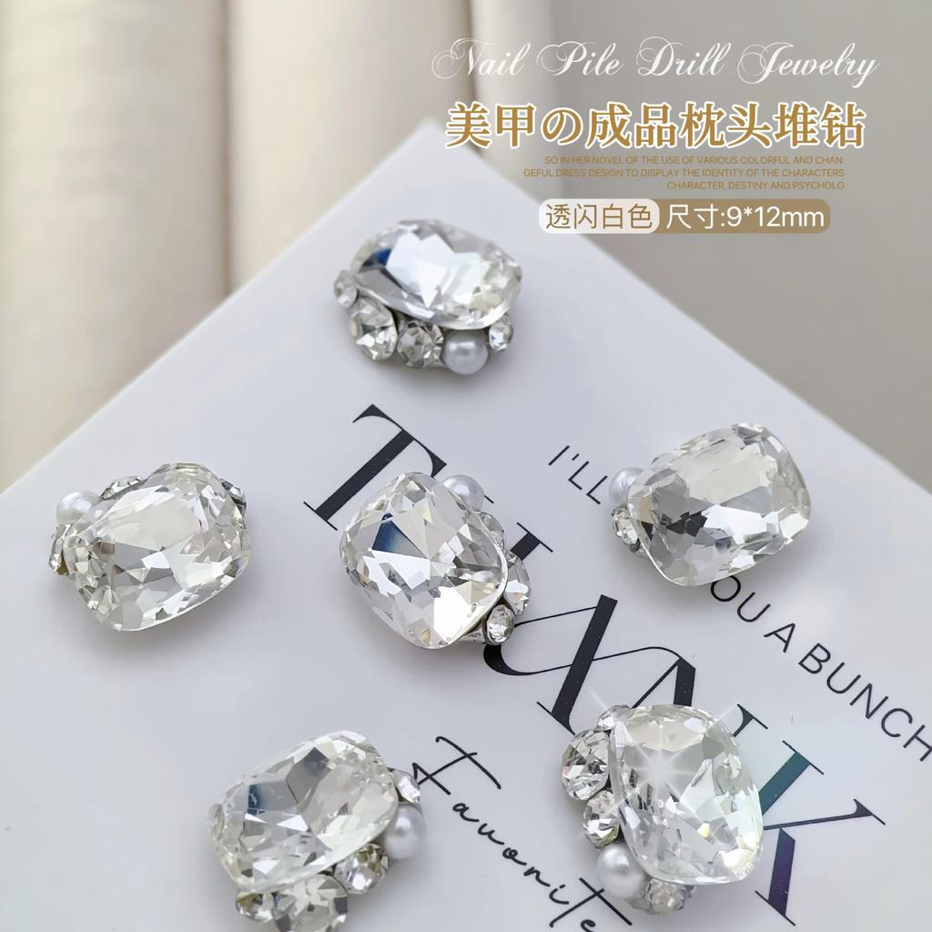 Nail Art Diamond Jewelry Pile Diamond Nail Art Jewelry Flash Pillow Fat Square Rock Sugar Special-Shaped Pile Diamond Nail Diamond Jewelry