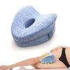 Leg Knee Pillow Memory Foam Leg Pillow with Elastic Strap Ergonomic Knee Cushion with Washable Cover for Side Sleepers Soothing Pain Relief