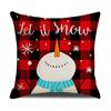 Предметы интерьера Мультяшная Рождественская наволочка Скандинавская Клетчатая Льняная Наволочка Подушка для дивана