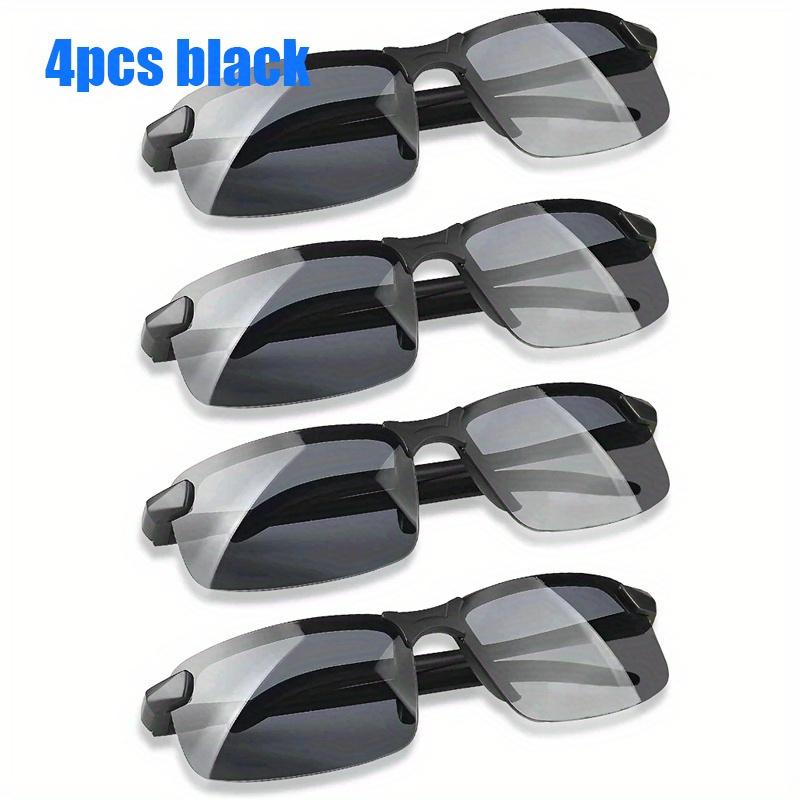 1/2/4/8Pcs Night Vision Men Women Sunglasses Day Night Driving Eyewear Outdoor Sports PC Frame Women Fashion Sun Glasses
