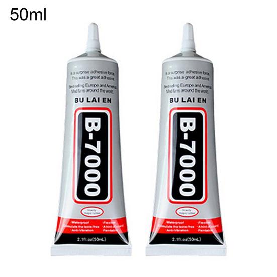 2Pcs B7000 Multi-purpose Glue Semi-fluid Strong Adhesive Waterproof Universal Glue DIY Jewelry Crafts for Metal