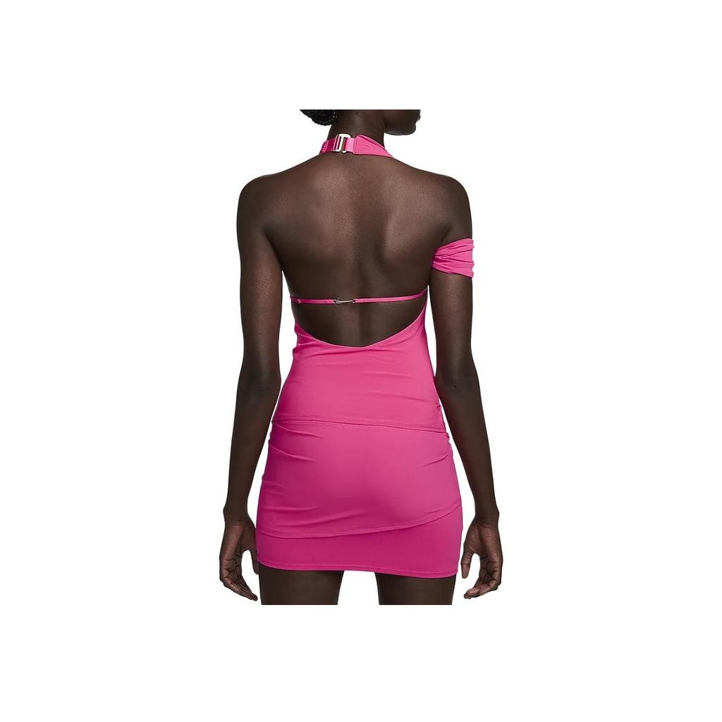 Nike X Jacquemus SS24 Solid Color Casual Stretch Layered Cami Dress Women Dress Watermelon-Red FJ3141-653