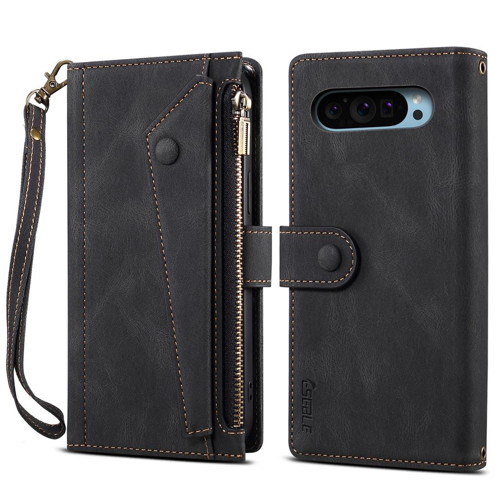 ESEBLE Star Series For Google Pixel 9/Pixel 9 Pro Case Zipper Wallet Leather Stand Phone Cover