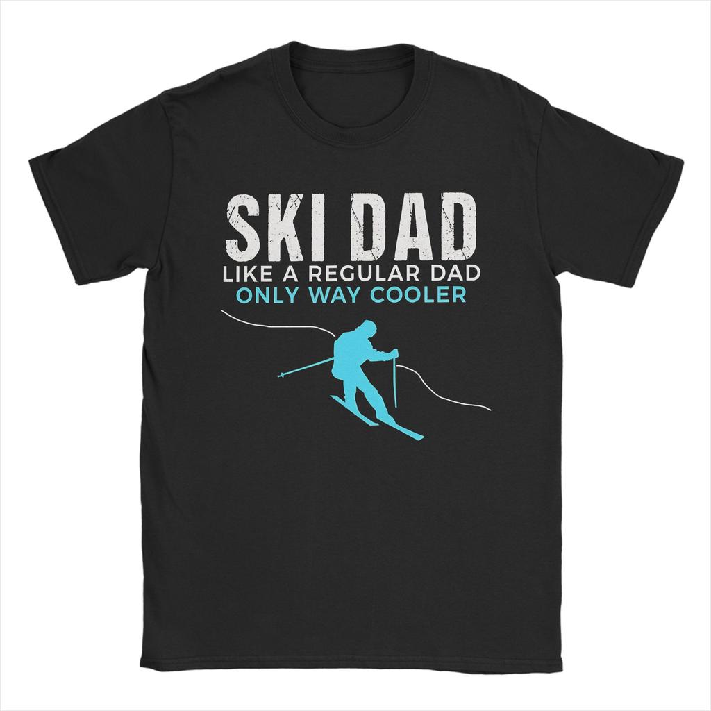 Ski Dad Funny Cute Winter Skiing TShirt Beach 100 Cotton T Shirts For Mens Fashion Design Shirt ShortSleeved Y2K Fun Top Tees