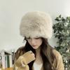 Mao Mao Bucket Hat Autumn and Winter Cold Warm Hat Imitation Rabbit Fur Basin Hat Ear Protector Bucket Hat Plush Millinery Hat