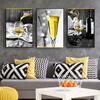 Modern Fashion Prints Black Yellow Landscape Posters On The Wall City View Pictures for Home Design Nordic Wall Decor No Frame