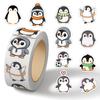 Cartoon Holiday Gift Sealing Stickers - 500 Self-Adhesive Journal Stickers per Roll