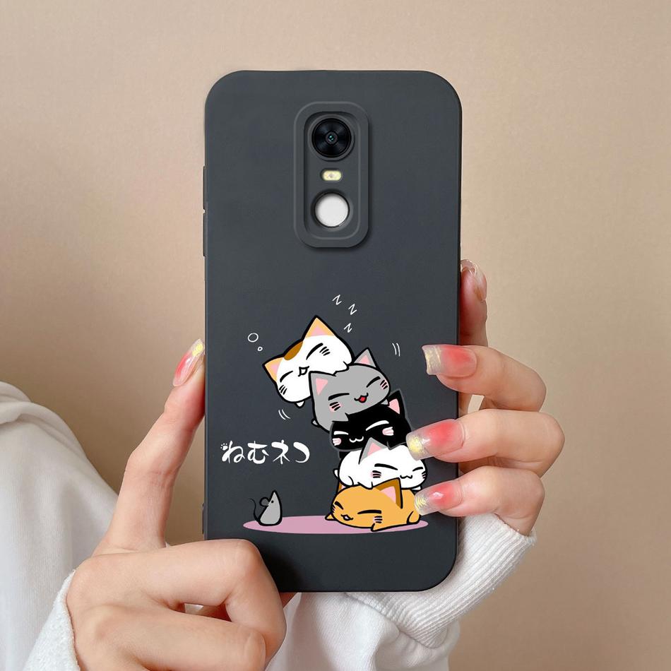 For Redmi Note5 Redmi5 Plus Phone Case Cartoon Liquid Silicone Full Coverage Anti Drop Funda For Redmi 5 Plus Note 5 Bumper Capa