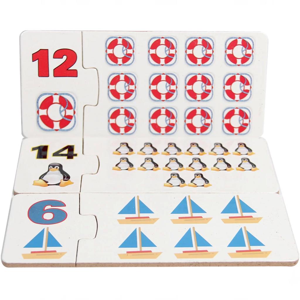Playwood Wooden Educational Puzzle Numbers