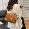 Trendy Large Capacity Woven Texture Crossbody Bag For Women In Versatile Black White Orange Brown