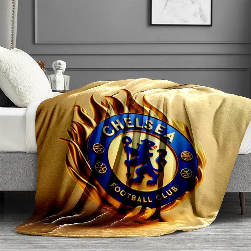 Плед Chelsea F.C. - Мягкий и Удобный, для Спальни, Путешествий, Дивана, Домашнего Декора - Подарок на День Рождения, Рождество для Друга