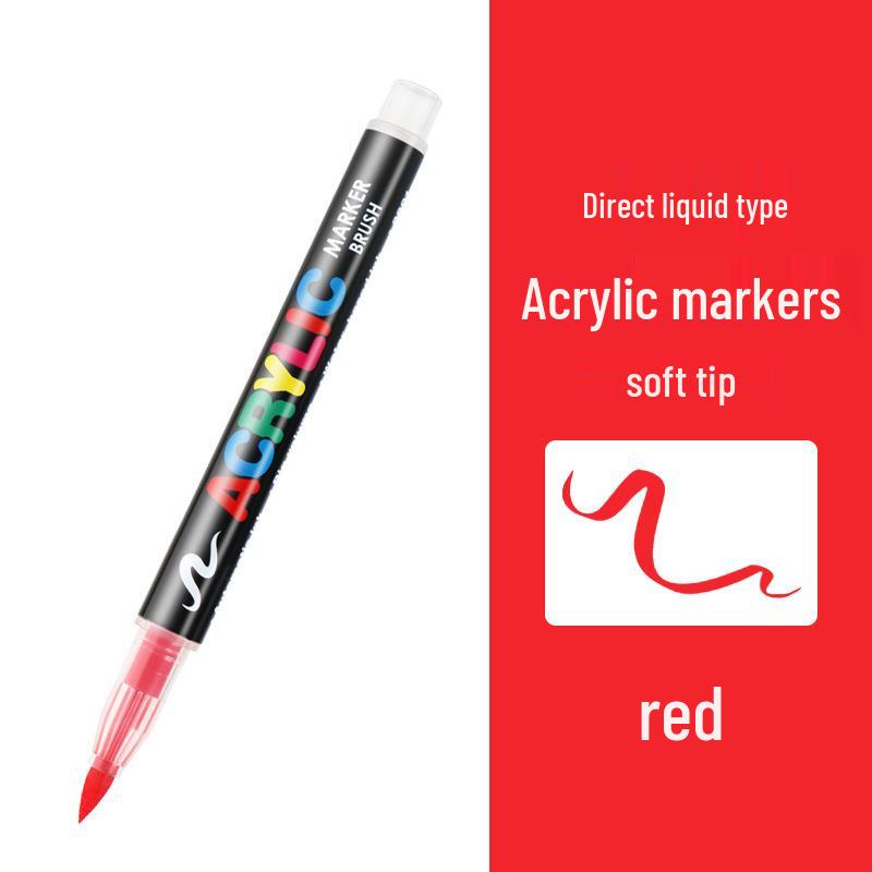 8101 Акриловые маркеры с мягким наконечником - 12/24 цвета для студенческого творчества, DIY и граффити