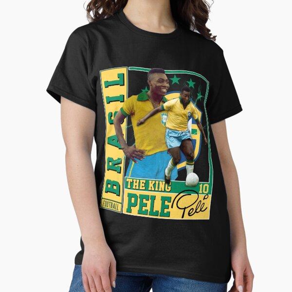 Pele 10 The King Football Player Legend Brazil Brasil RIP Signature Retro Vintage Bootleg Rap Style Classic T-Shirt