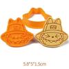Labubu Cookie Cutter Anime 3D Pressable Biscuit Mold Confectionery Cookie Stamp Baking Pastry Kitchen Bakeware Tools Cake Decor