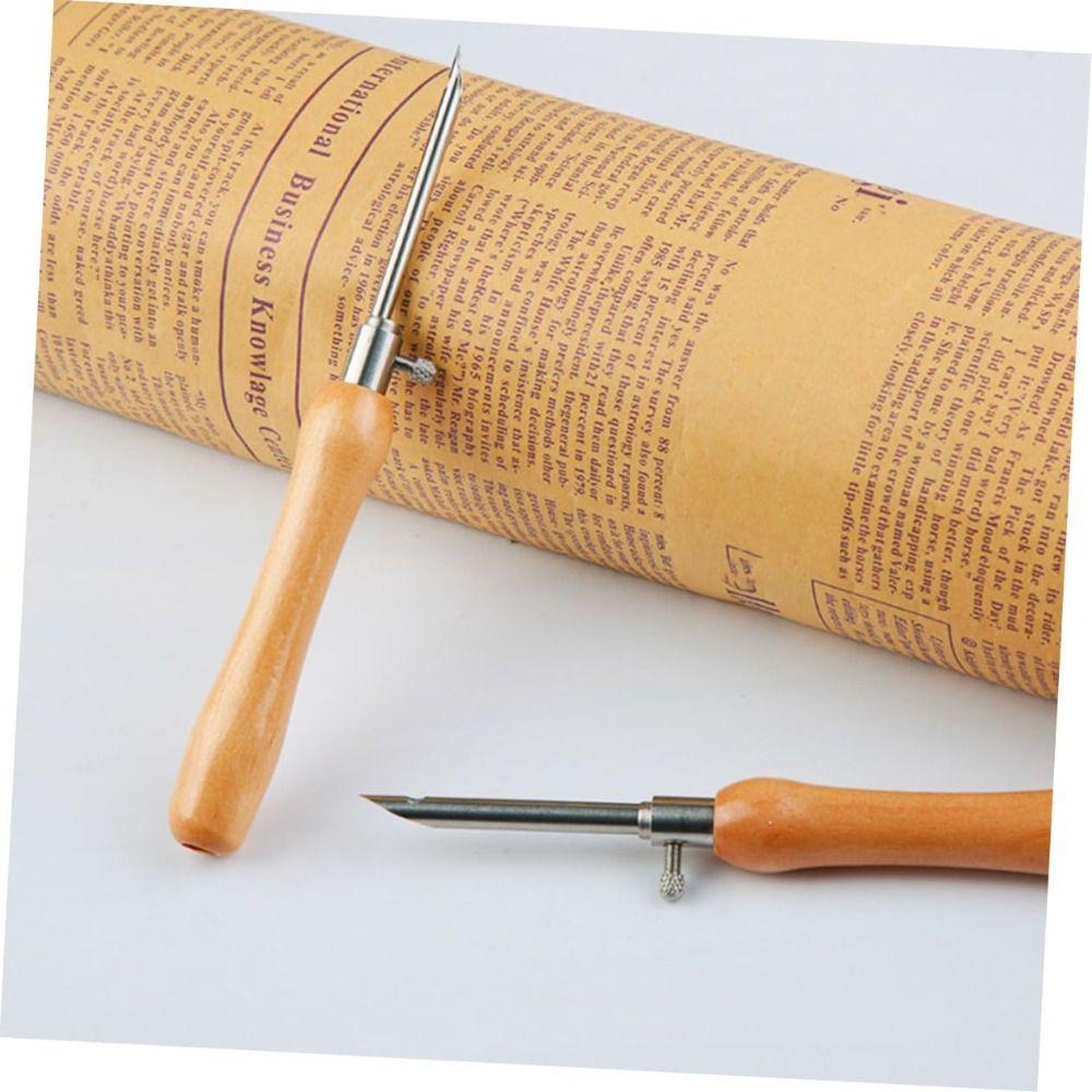 Wooden Handle Knitting Embroidery Pen Stitchwork Needle Poke Needle Embroidery Punch Needle
