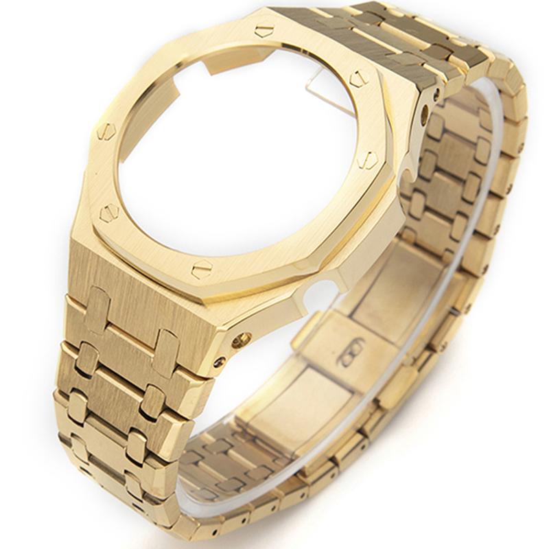 Металлический Мод-комплект GA2100 Для Casio GA2100 2110 GA-B2100 Корпус и Ремешок из Нержавеющей Стали Замена Модификация Аксессуары