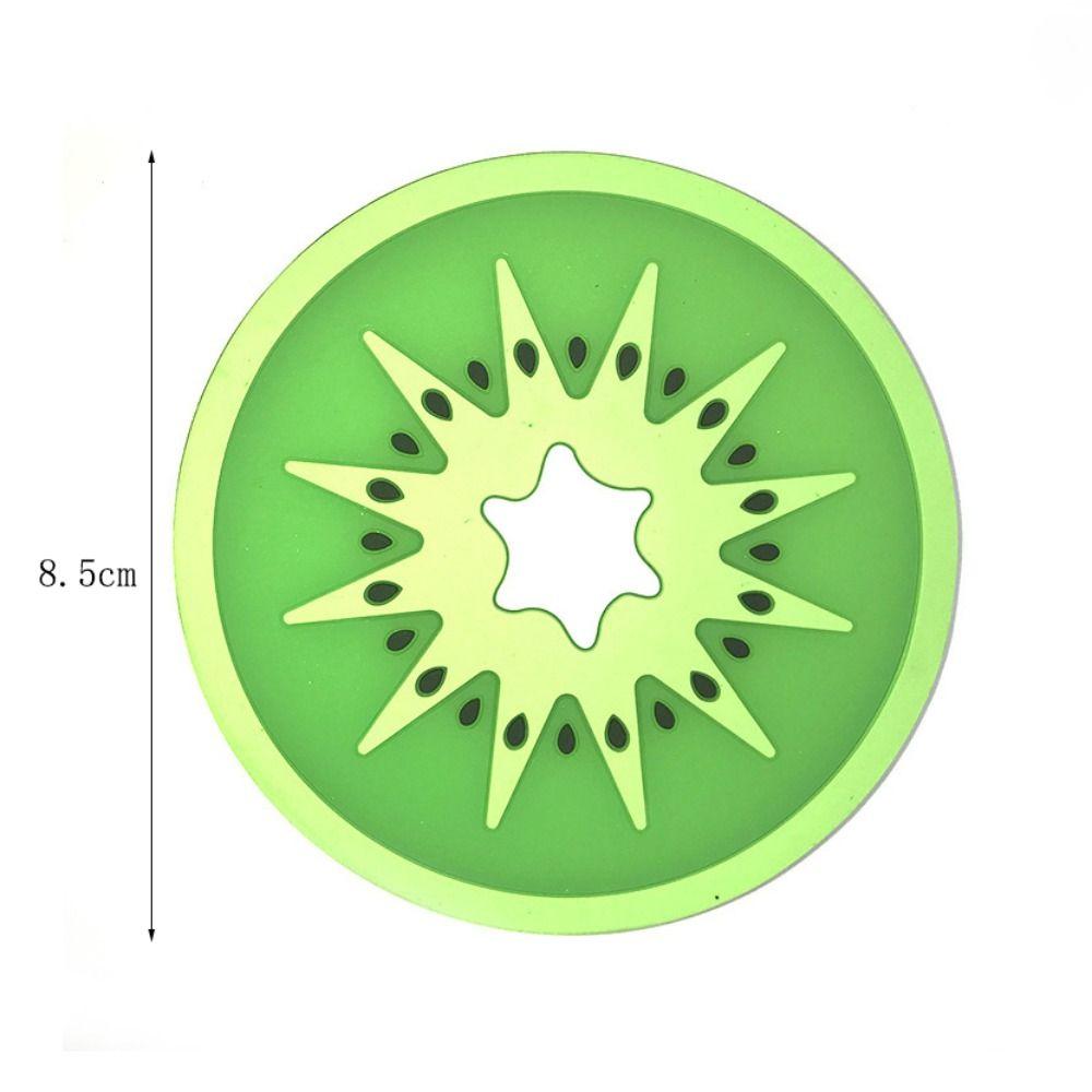 Silicone Cup Mat Non -slip Cup Insulation Pad Tableware Pad Fruit Shape Cup Coaster  Dining Table