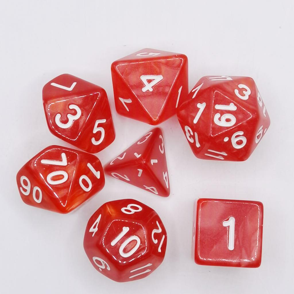 7 шт./лот, многогранные игральные кости из смолы D&D D4 D6 D8 D10 D% D12 D20, многогранные игральные кости TRPG, настольные игры
