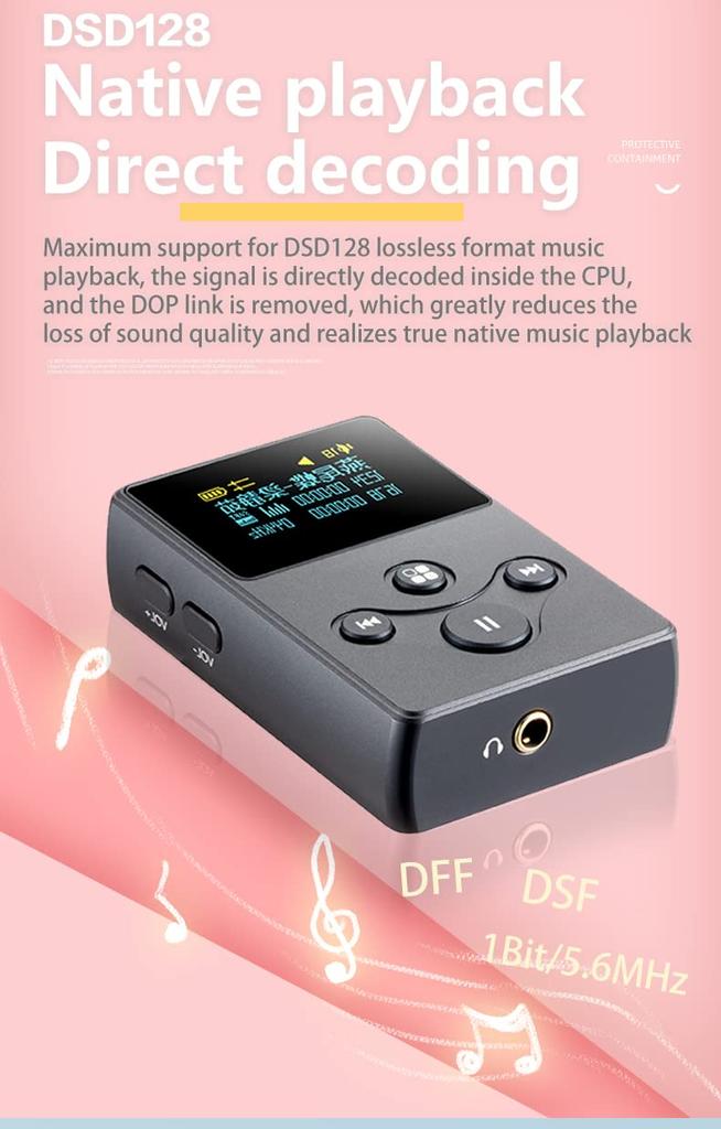 XDUOO X2S Lossless портативный музыкальный плеер DSD128 24 бит 192 кГц 128 ГБ OLED MP3-плеер HI-RES