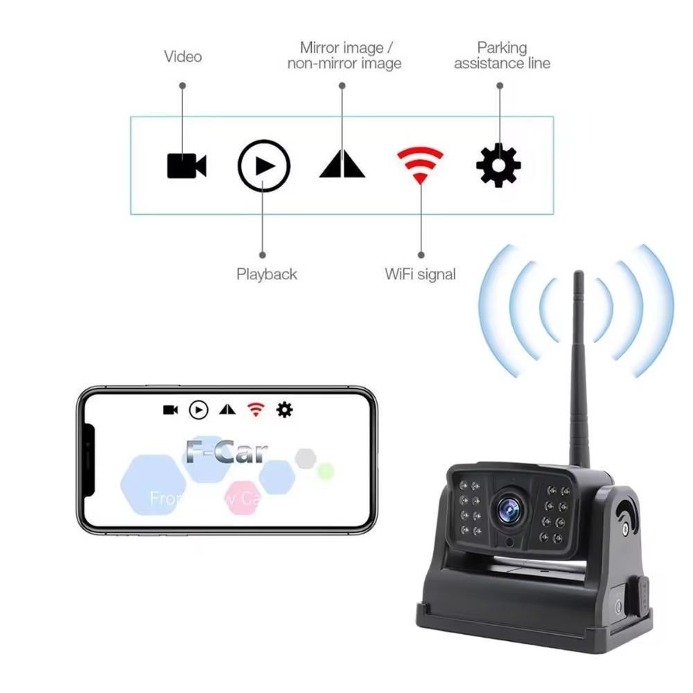 Цифровой беспроводной AHD 7-дюймовый монитор DVR 1080P ночное видение обратный резервный рекордер Wifi камера для автобуса автомобиля грузовика
