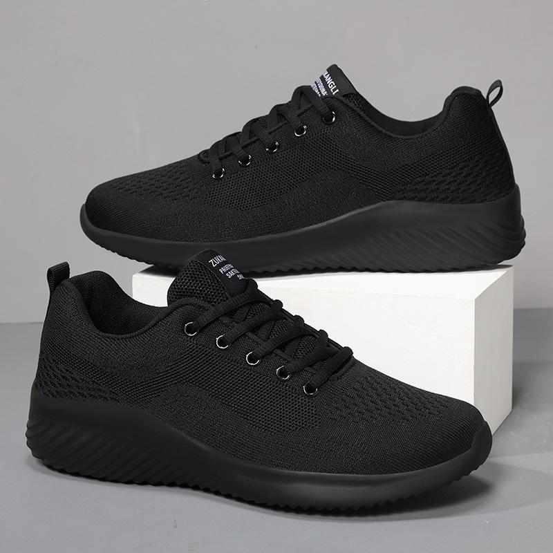 Autumn Spring Plus Size Running Shoes Men's Casual Flying Sports Zapatillas Hombre Shoes Trendy Mesh Sneakers Men H543
