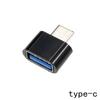 Black Type C To USB Adapter USB 2.0 USB-C Male OTG Converter USB Type C Adapter for Type-C Port