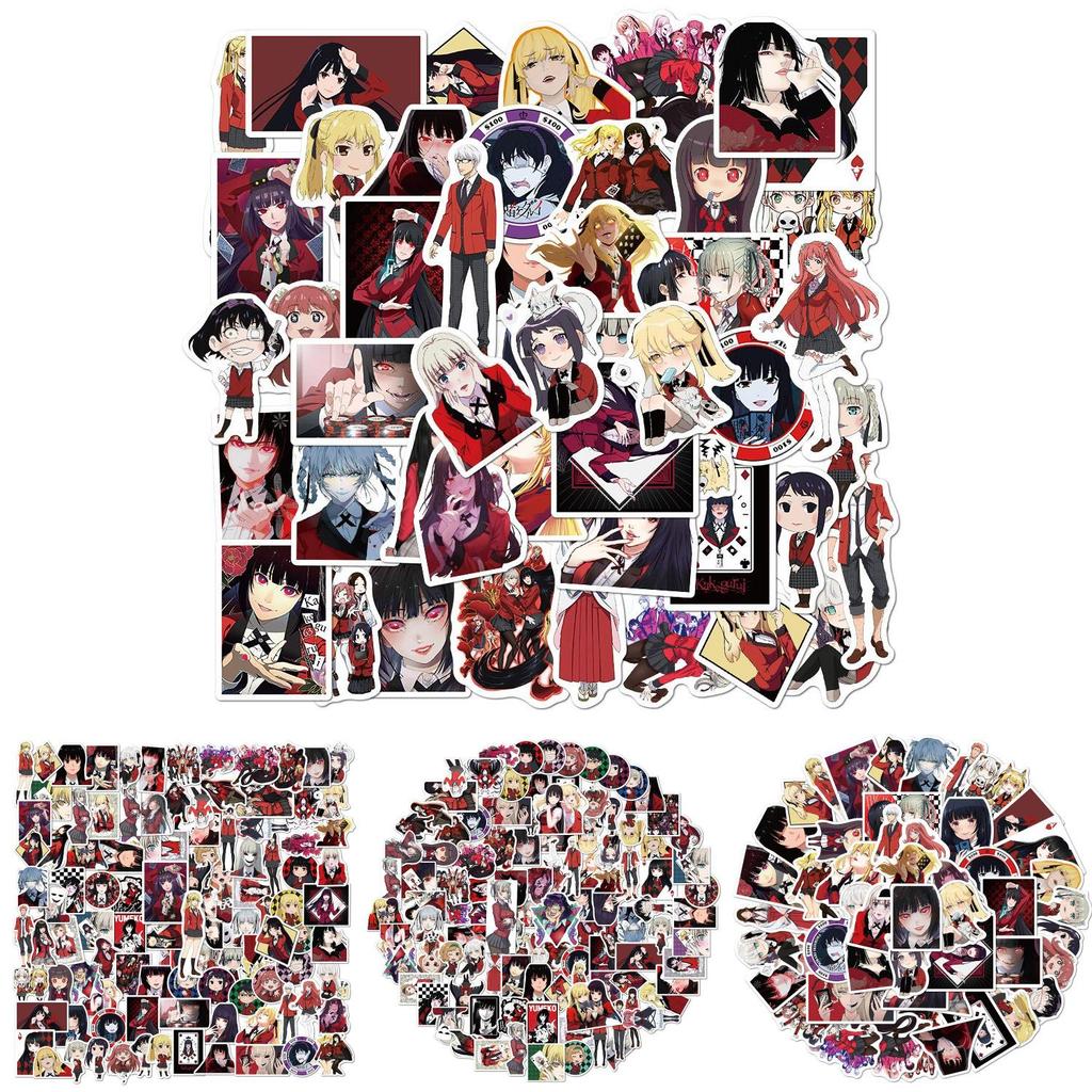 Removable Kakegurui Stickers Ideal For Phones Laptops And Refrigerators