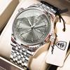 POEDAGAR New Original Man Wristwatch Date Week Quartz Fashion Men Clock Waterproof Stainless Steel Luminous Luxury Men's Watches