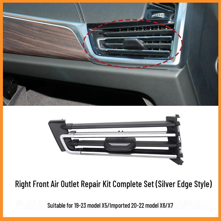 BMW X5/X6/X7 G05/G06/G07 Center Console Air Outlet Repair Kit - Silver Edge Style