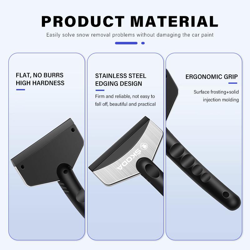 PBMN1 Car Snow Brush Cleaning Shovel Glass Ice Scrapers Tool Accessories For Skoda Kodiaq Octavia 2 3 Rapid Karoq Fabia Kamiq Superb