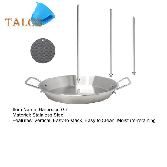 Вертикальный шампур Al Pastor для гриля Подставка для шампура из нержавеющей стали 9 дюймов с 3 съемными шипами Бразильская вертикальная подставка для вертела Держатель для шаурмы